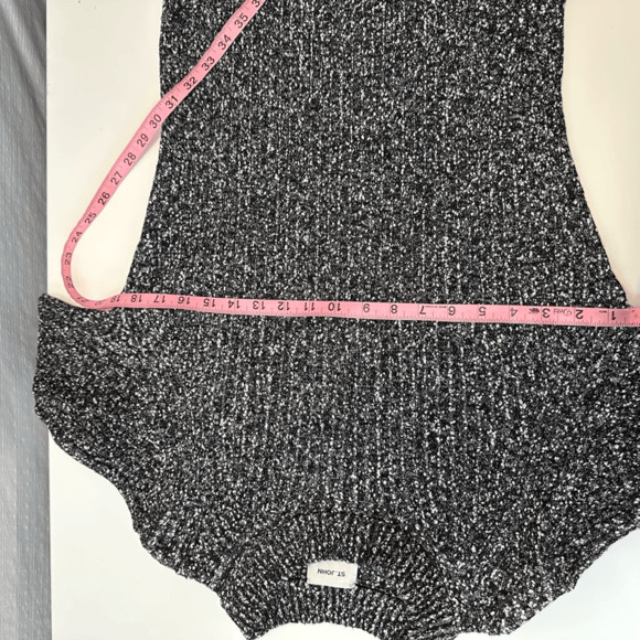 St. John Womens Mock Neck Sweater Size XL Wool Blend Grey Old Money Classic - Picture 6 of 12